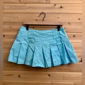 Y2K Aeropostale Size Large Cotton Pleated Preppy Coquette Butterfly Mini Skort